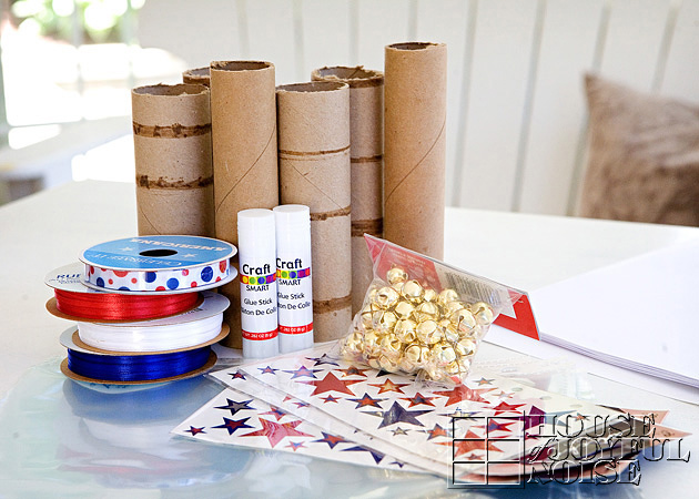  red white and blue July kids craft