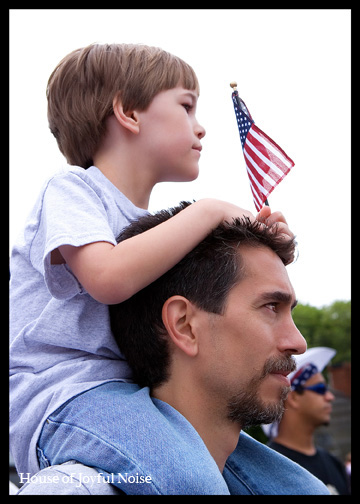 father-son-4th-of-july-parade