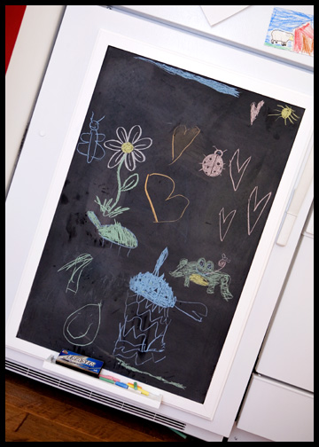 refrigerator chalkboard