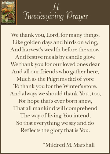 Thanksgiving prayer