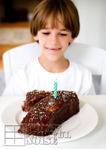 triplets' birthday cake