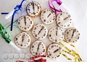 New Year's Eve clock cookies