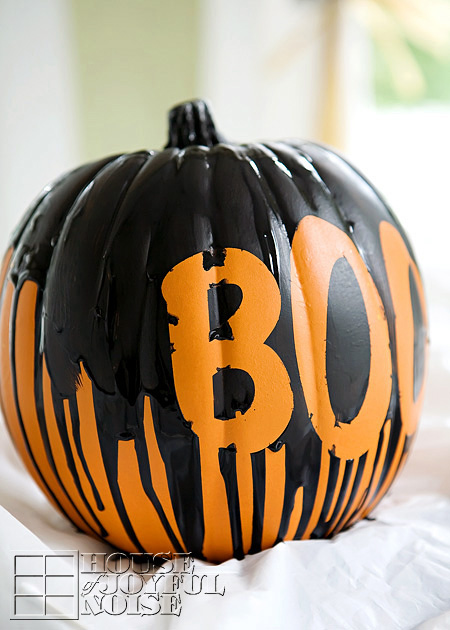 Halloween Craft A Dripping Paint Pumpkin