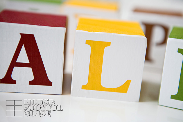 DIY Fall Chevron Wood Block Letters - Free Printable - Swanky Design Co.